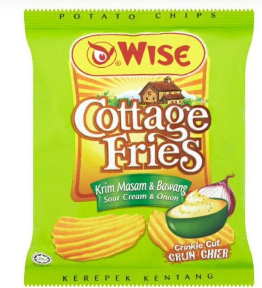 WISE COTTAGE FRIED SOUR CREAM & ONION 60GM